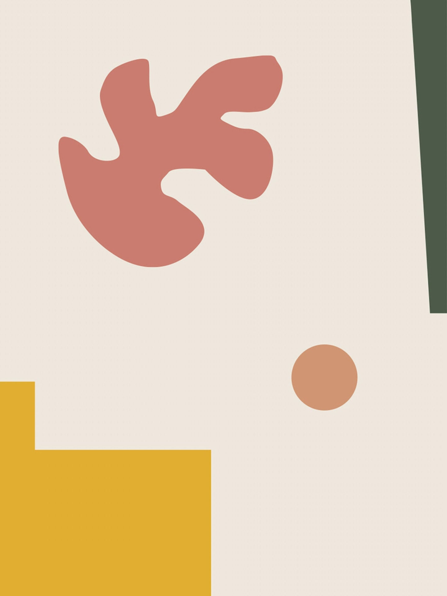An abstract illustration with a yellow, orange, and beige background.