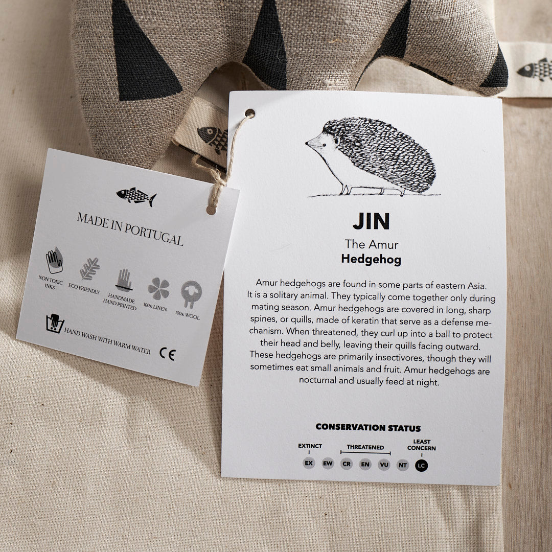 A JIN, the Amur Hedgehog card with a hedgehog on it by Carapau.