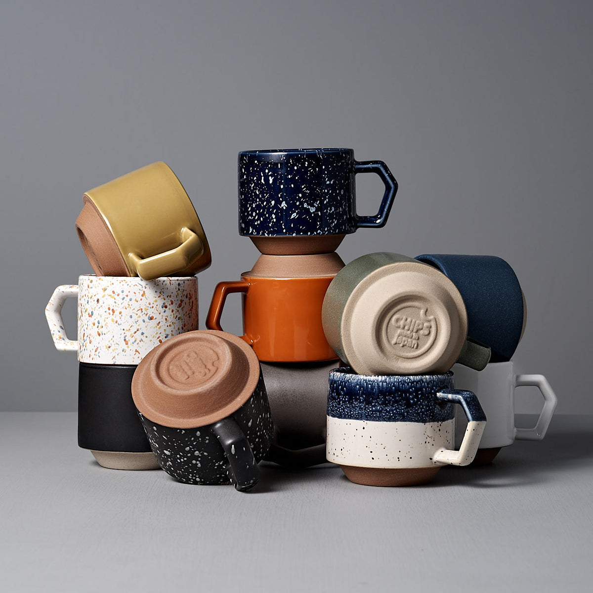 Stacking Mug – Speckled White | CHIPS Inc. - Made Good