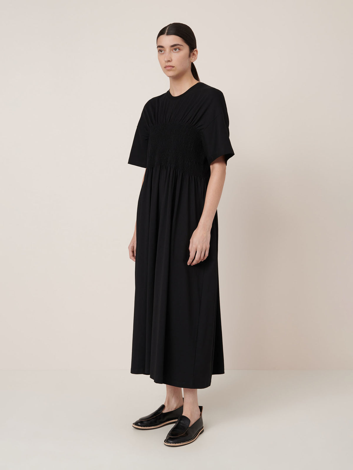 Gathered Dress – Black
