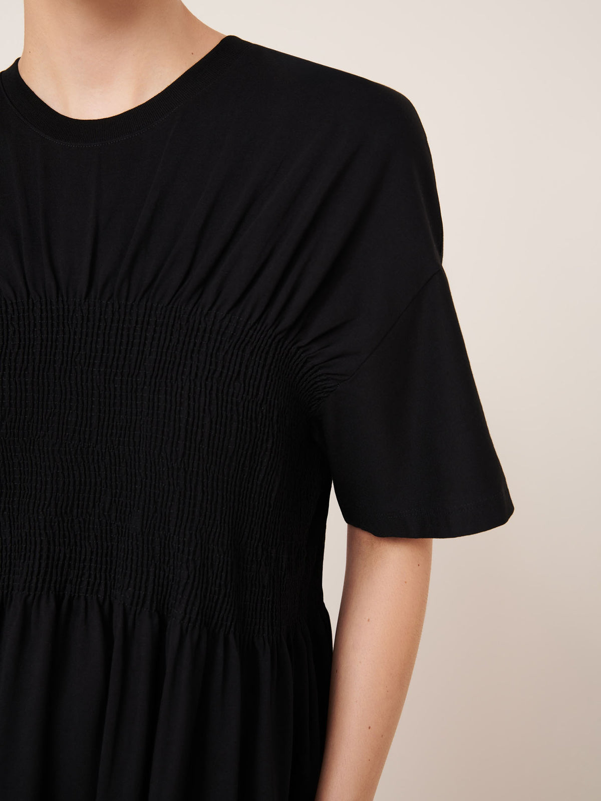 kowtow long sleeve gather dress Shop Long Celeste Dress - Black | Kowtow Clothing