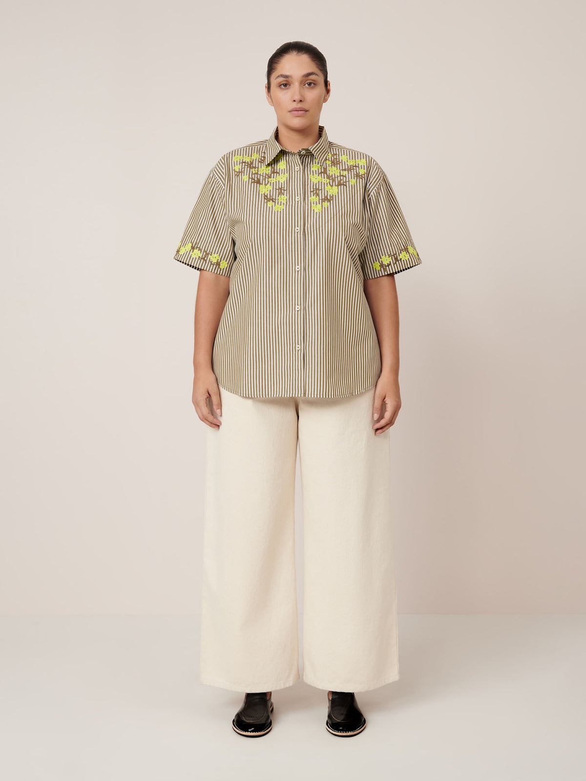 Wildflower Shirt – Treetop Stripe