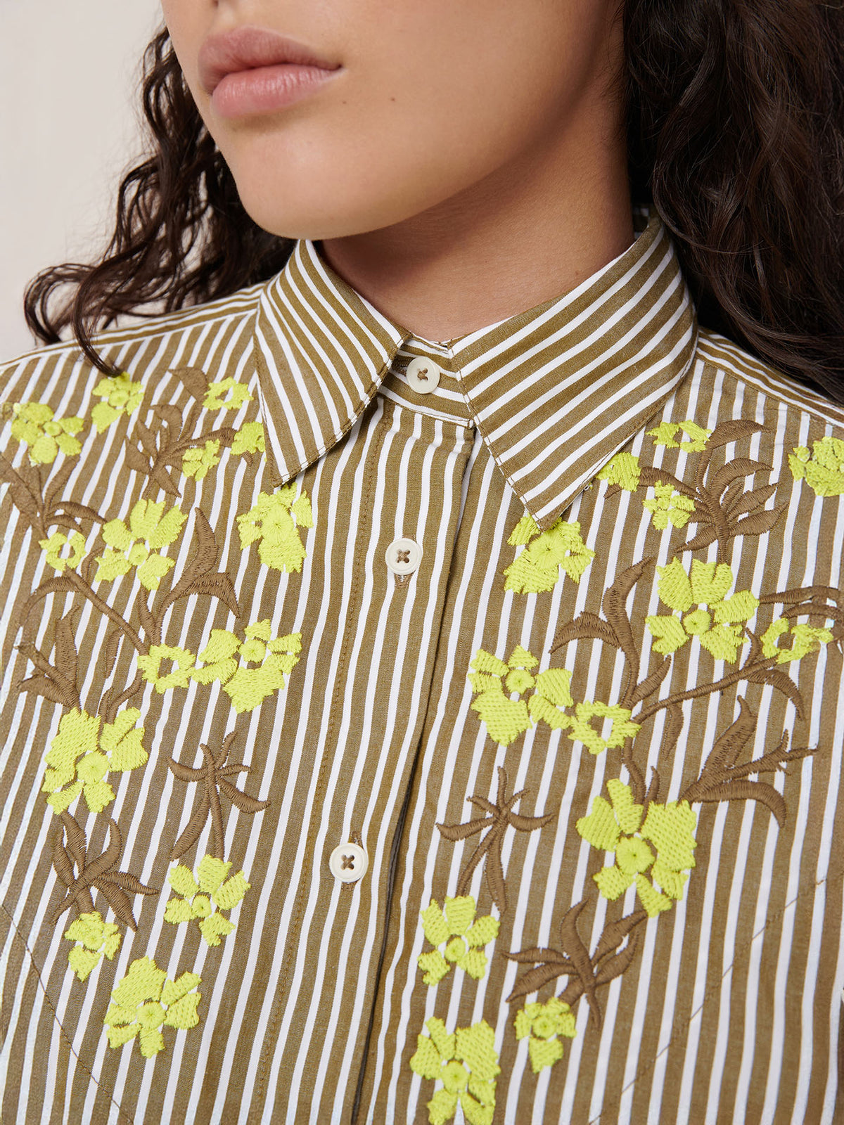Wildflower Shirt – Treetop Stripe