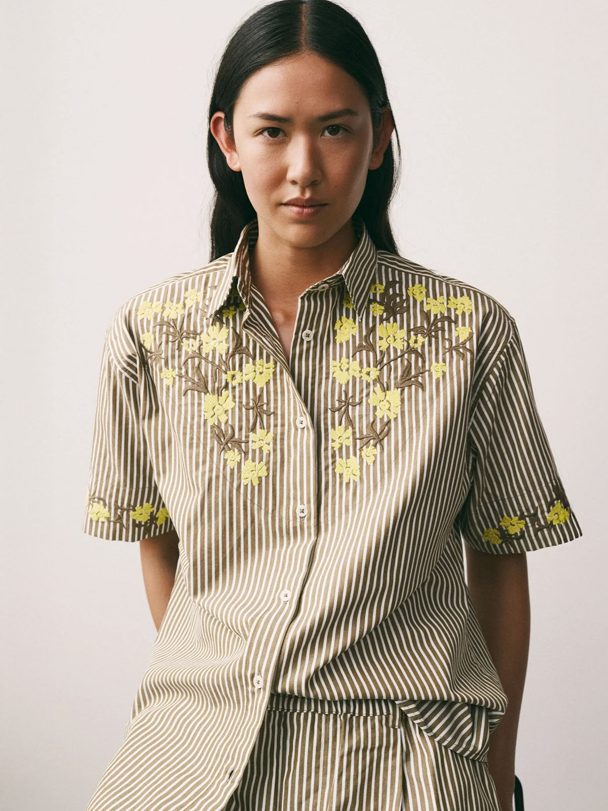 Wildflower Shirt – Treetop Stripe