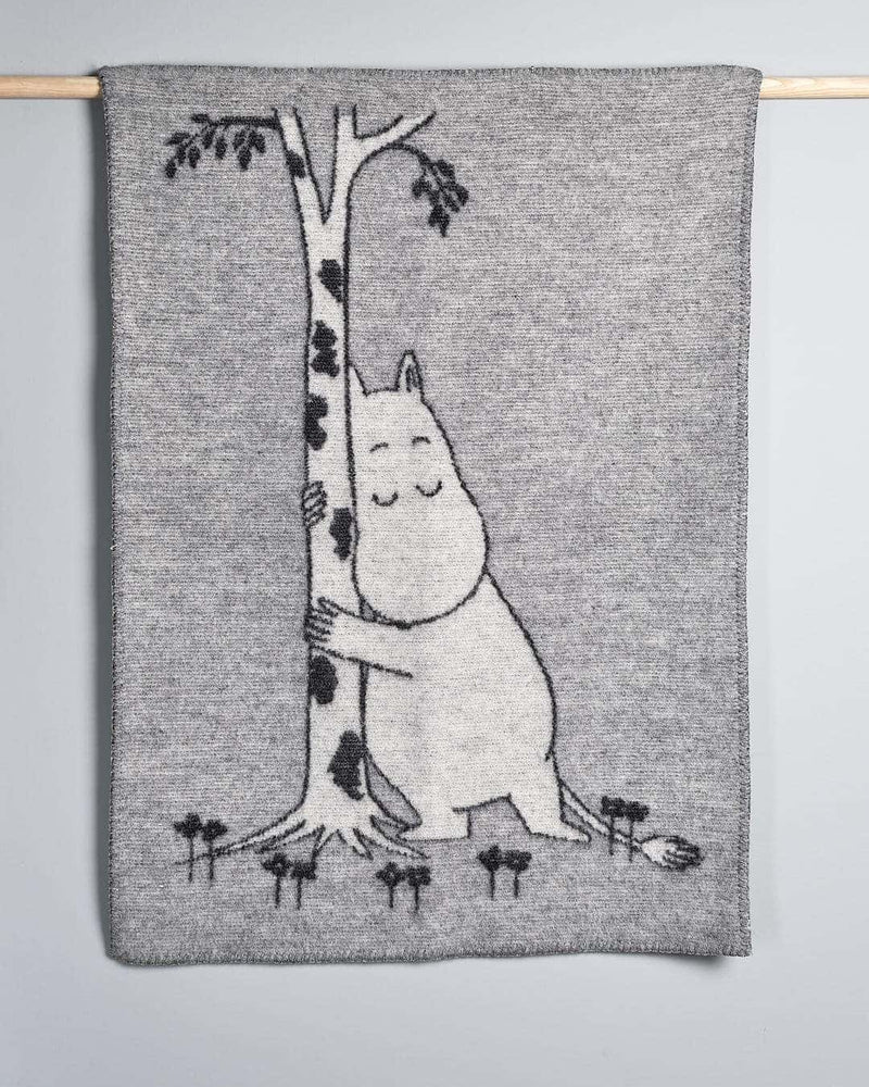 Klippan Moomin Baby Blanket – Tree Hug - grey.