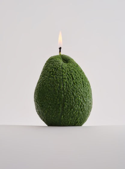 This lifelike Avocado Candle – Large from Nonna&#39;s Grocer is made with a soy wax blend.