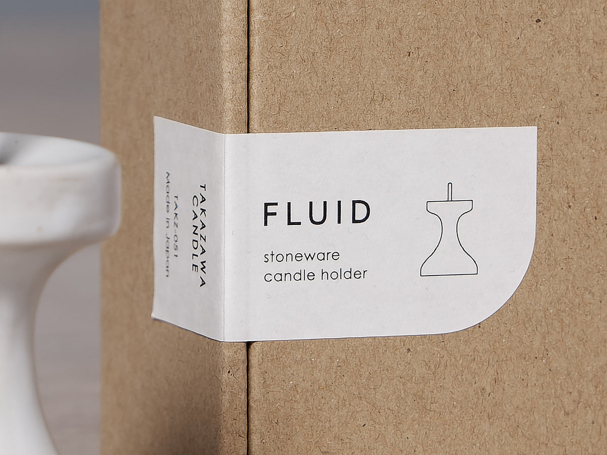 The FLUID – Stoneware Candle Holder by Takazawa, packaging inspired by Japan.
