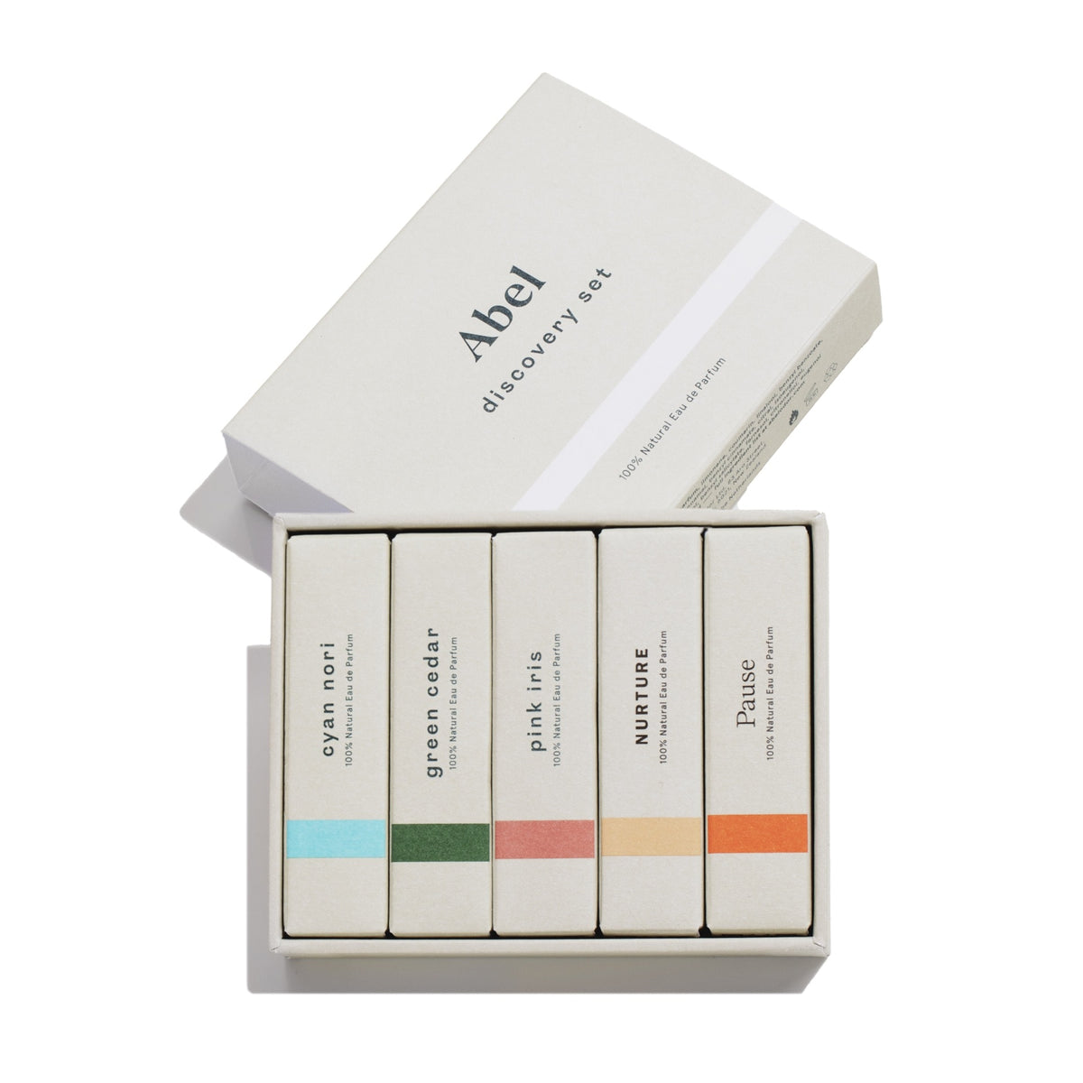 An Abel Discovery Set – 5 most popular scents presentation box of 100% natural soaps in a variety of fragrances.