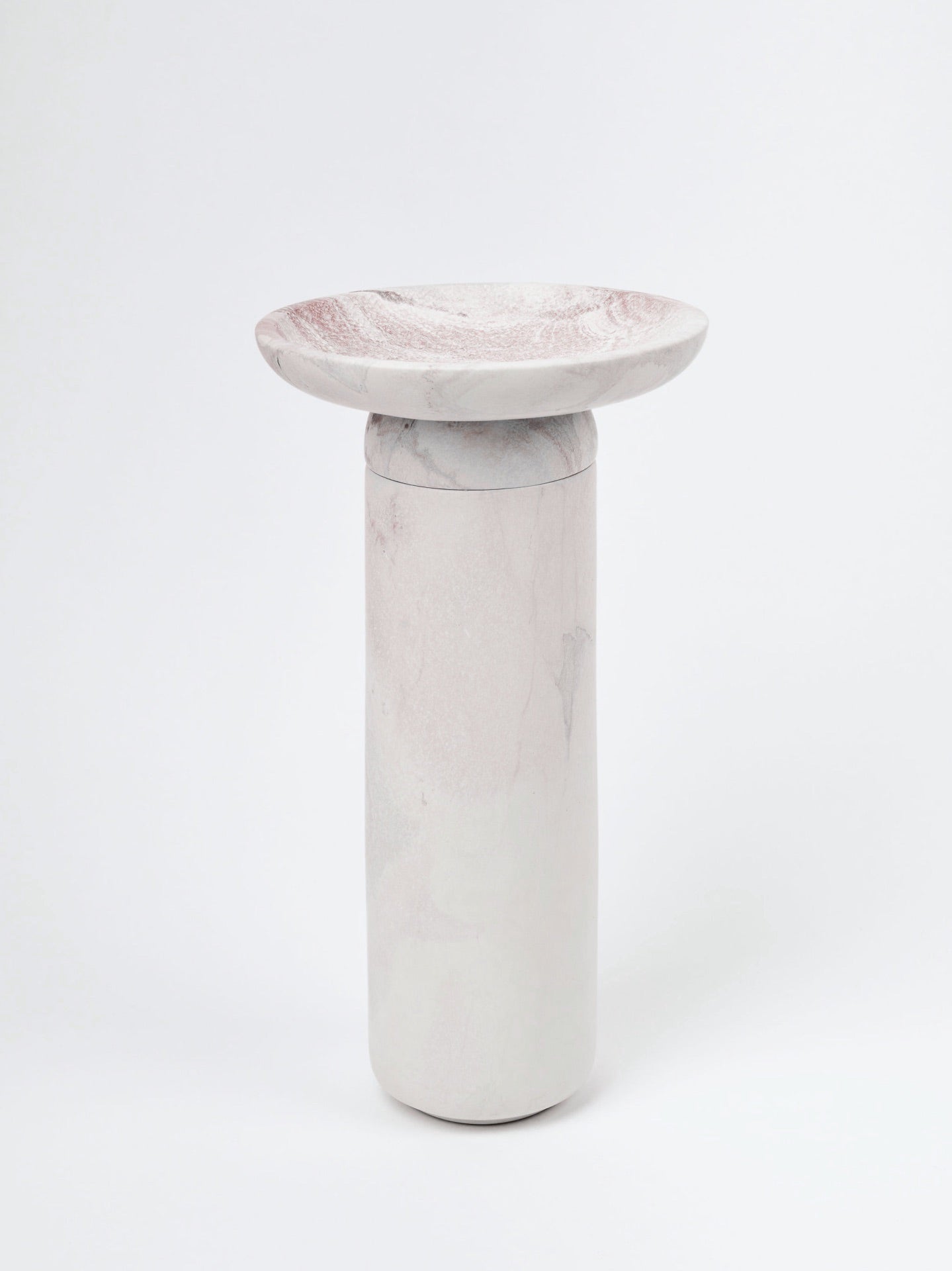 An Amina Bowl Set Tall – Pink by Asili on a white background.