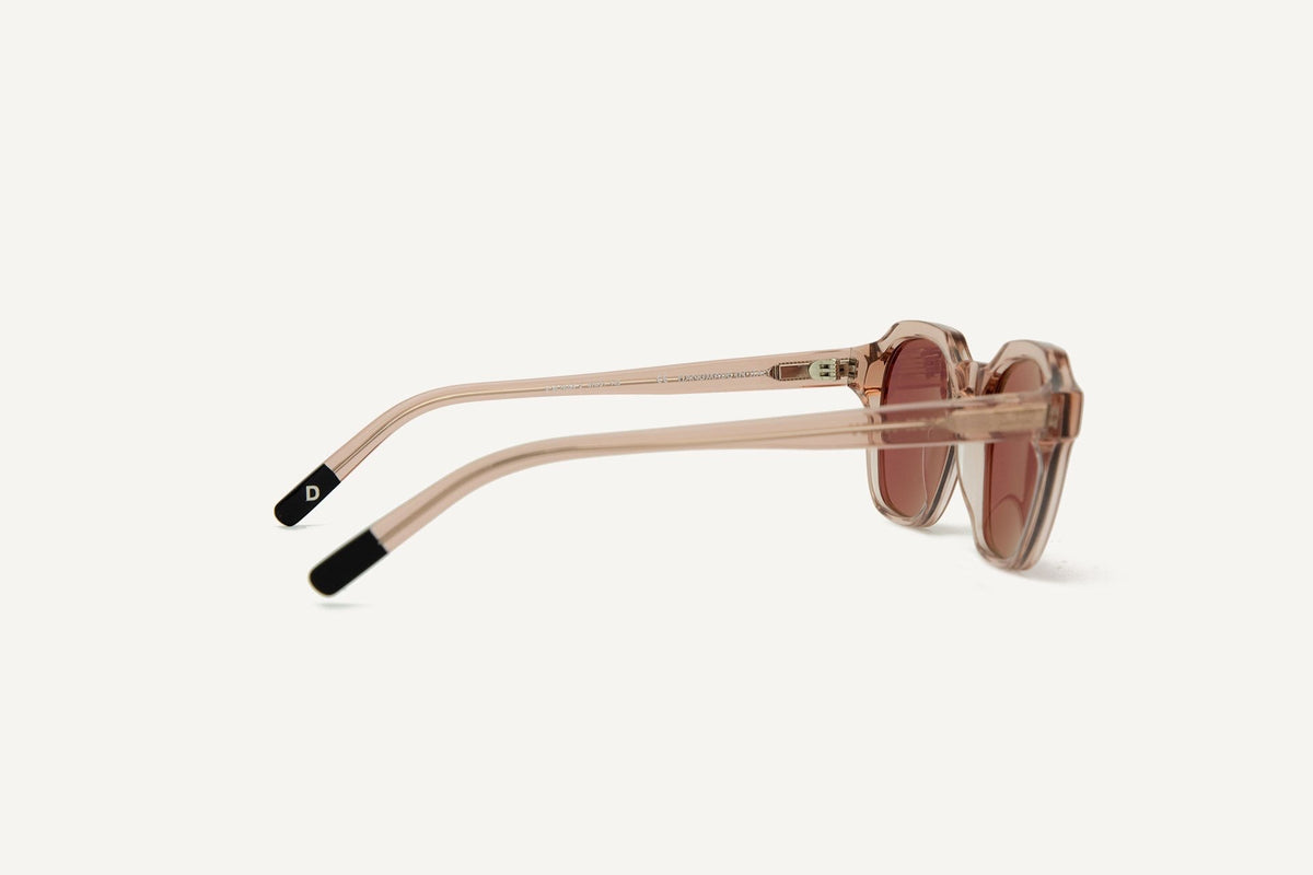 A close up of Dick Moby Barcelona Sunglasses – Pale Rose.