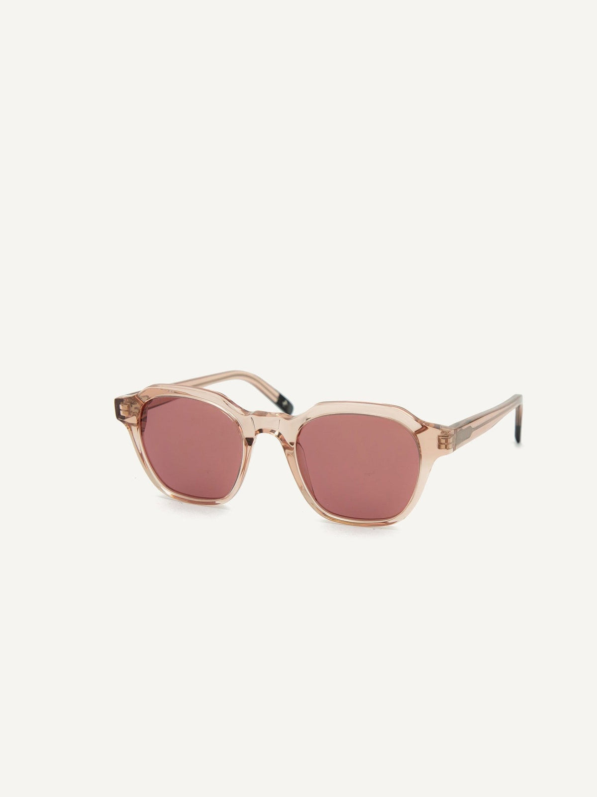 A pair of Barcelona Sunglasses - Pale Rose by Dick Moby on a white background.