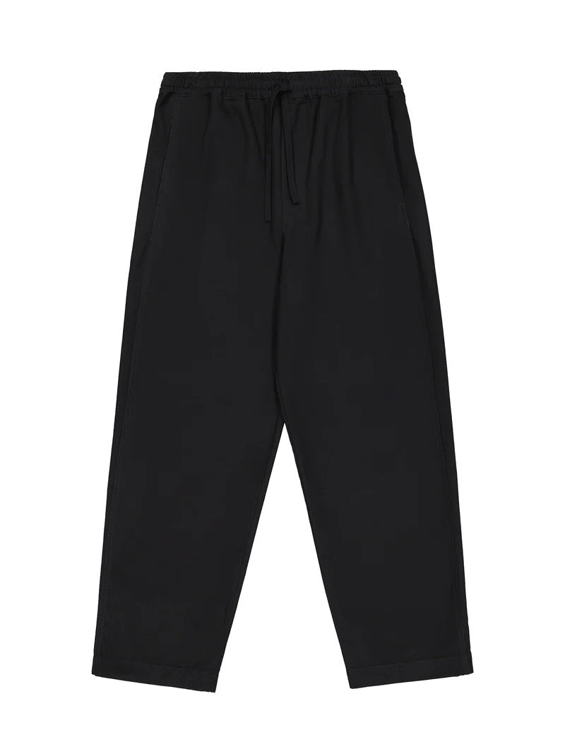 A Blake Pant – Black with a drawstring, by Kowtow.
