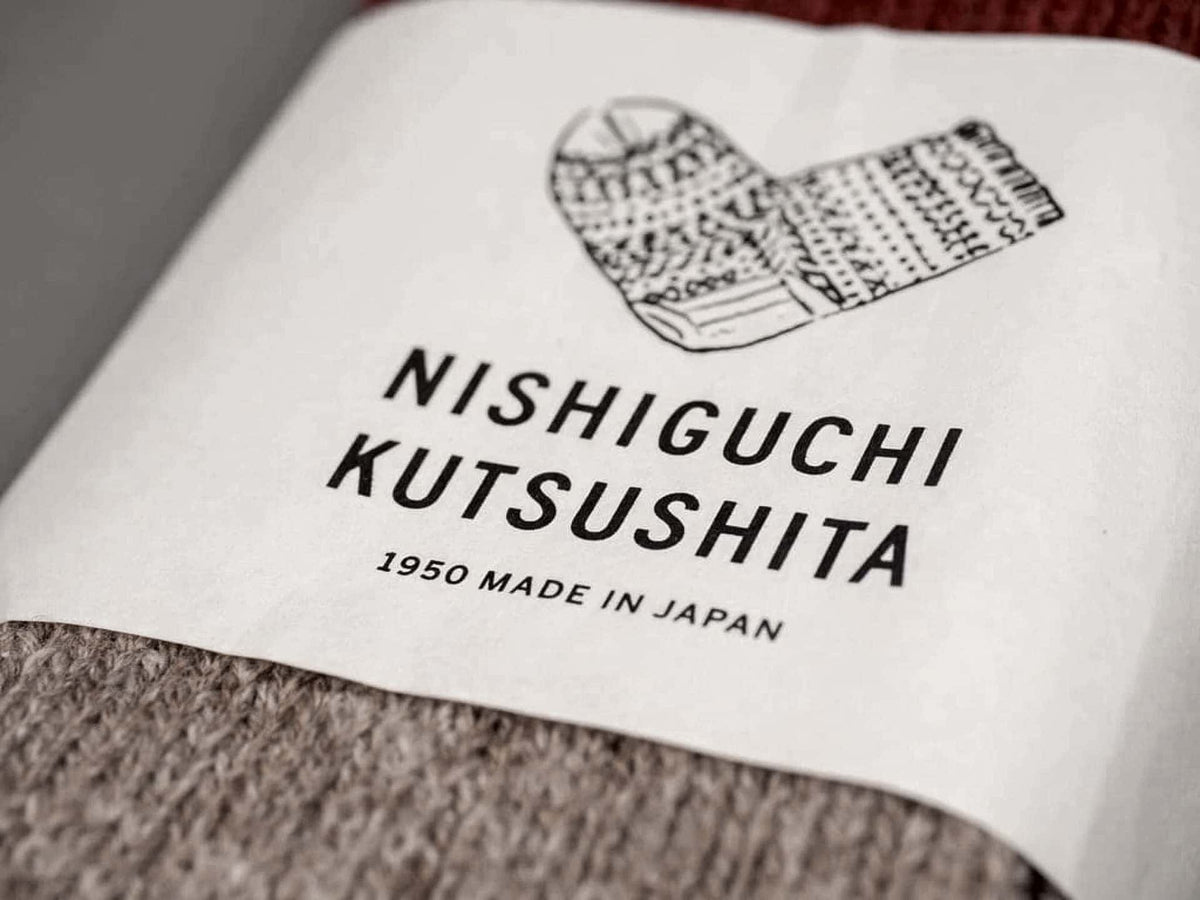 Nishiguchi Kutsushita - Boston Slab Socks - Red Brick.