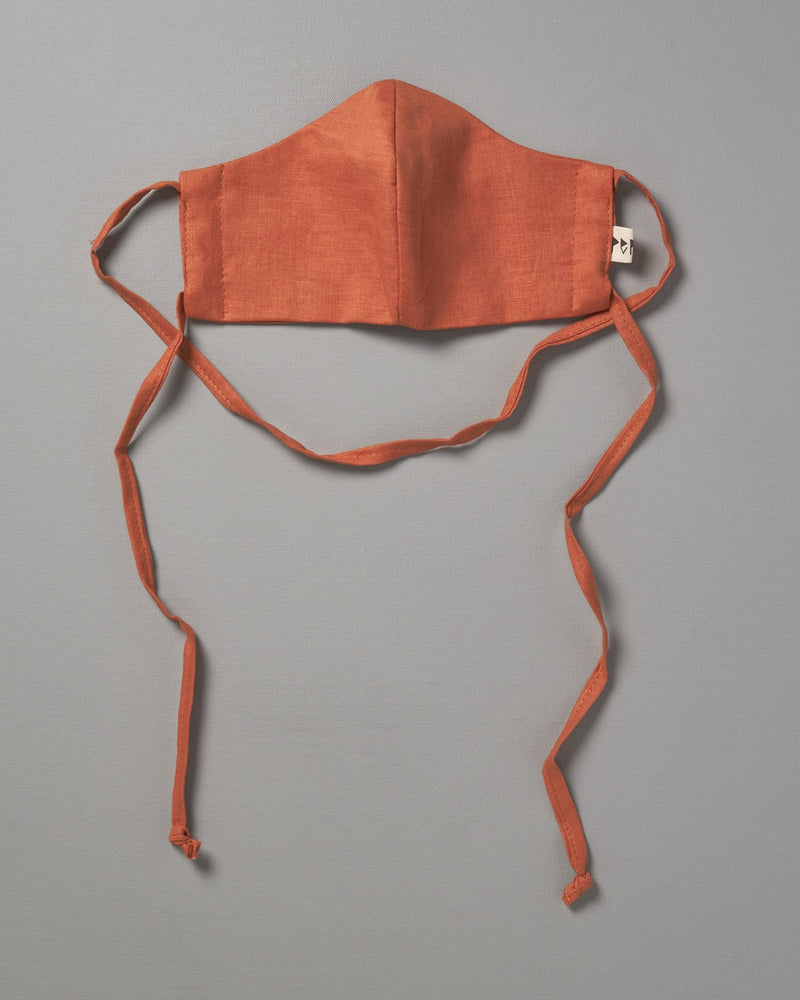 Terracotta Linen Face Mask - Peppin.
