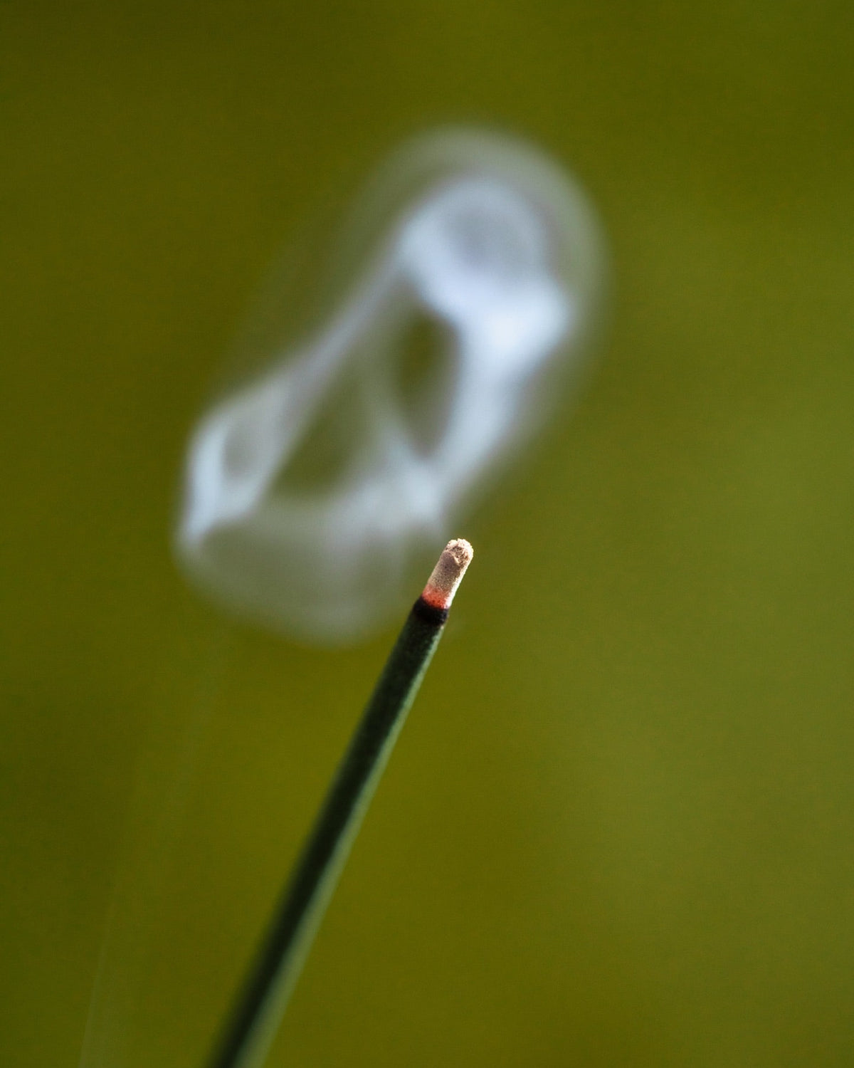 A Senko Cherry Blossom – Kyozakura incense stick with smoke coming out of it.
