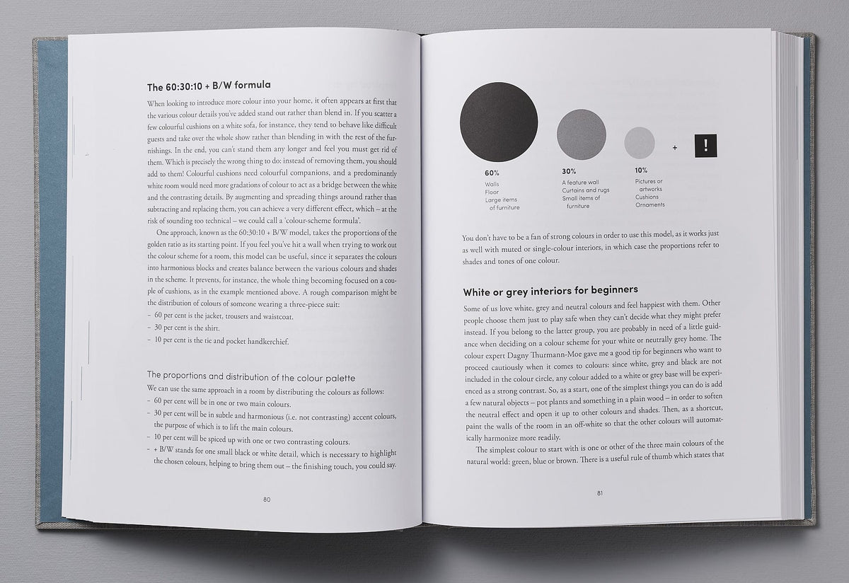 An open book with The Interior Design Handbook – by Frida Ramstedt brand on it.
