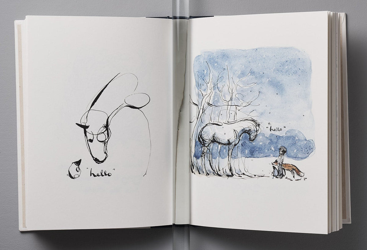 A book with a drawing of The Boy, the Mole, the Fox and the Horse by Charlie Mackesy.