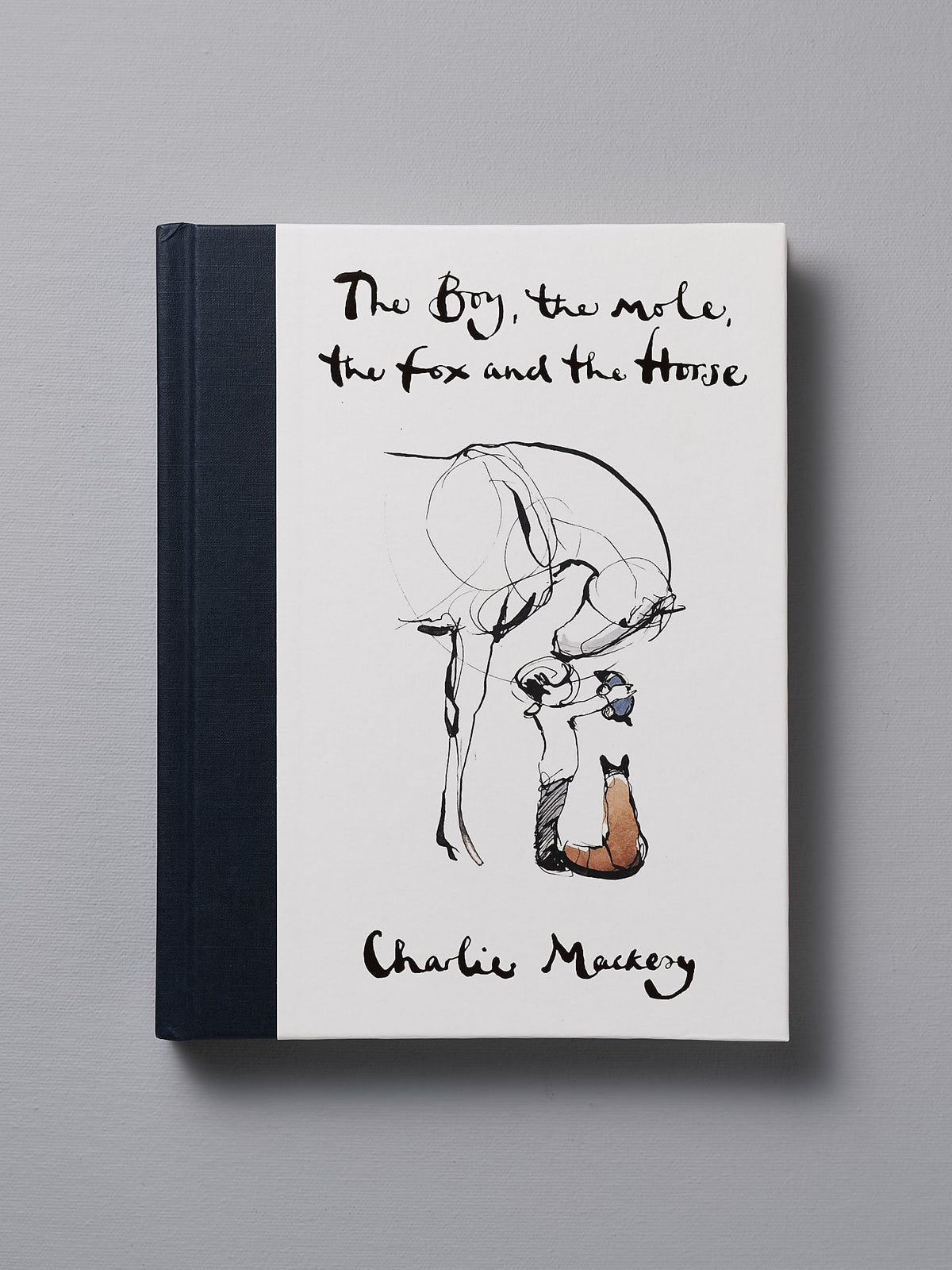 A &quot;The Boy, the Mole, the Fox and the Horse&quot; by Charlie Mackesy with a picture of a horse and a dog.