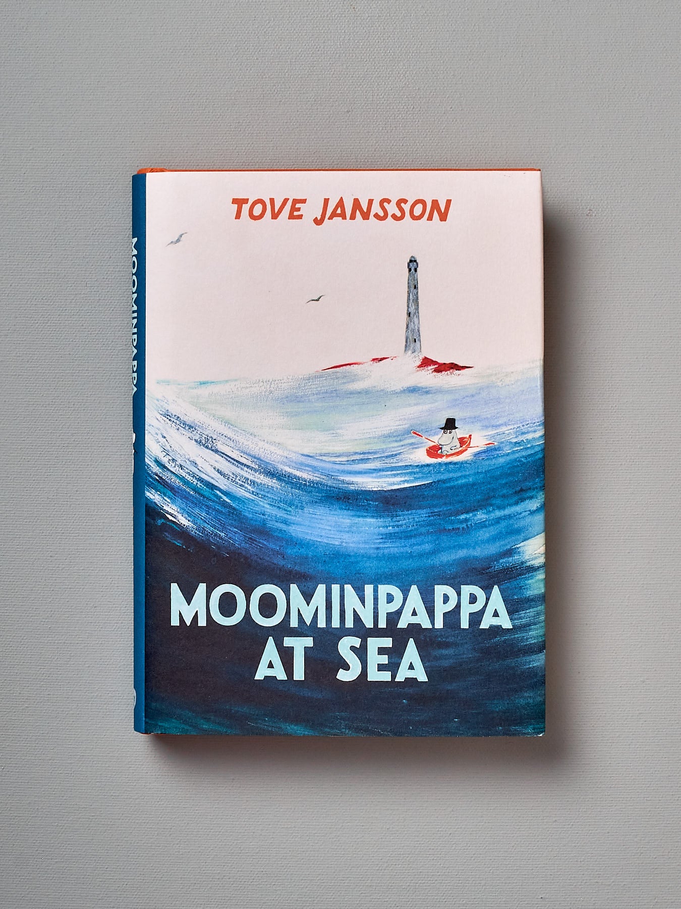 A book with the title Moominpapa at Sea, by Tove Jansson.