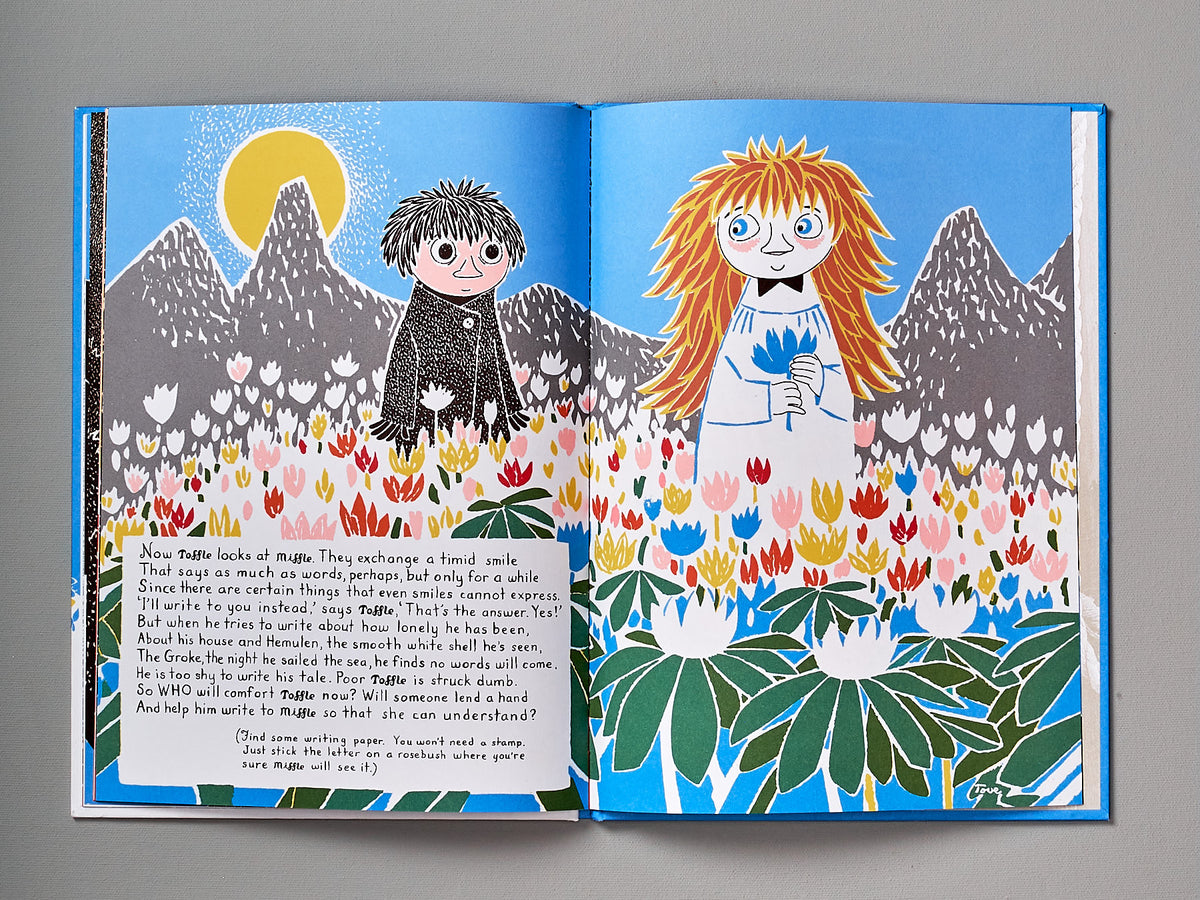 A Tove Jansson children&#39;s book with a picture of a girl and a boy.