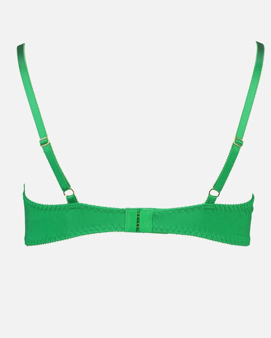 A green Angela Bra – Poise with straps made by Videris.