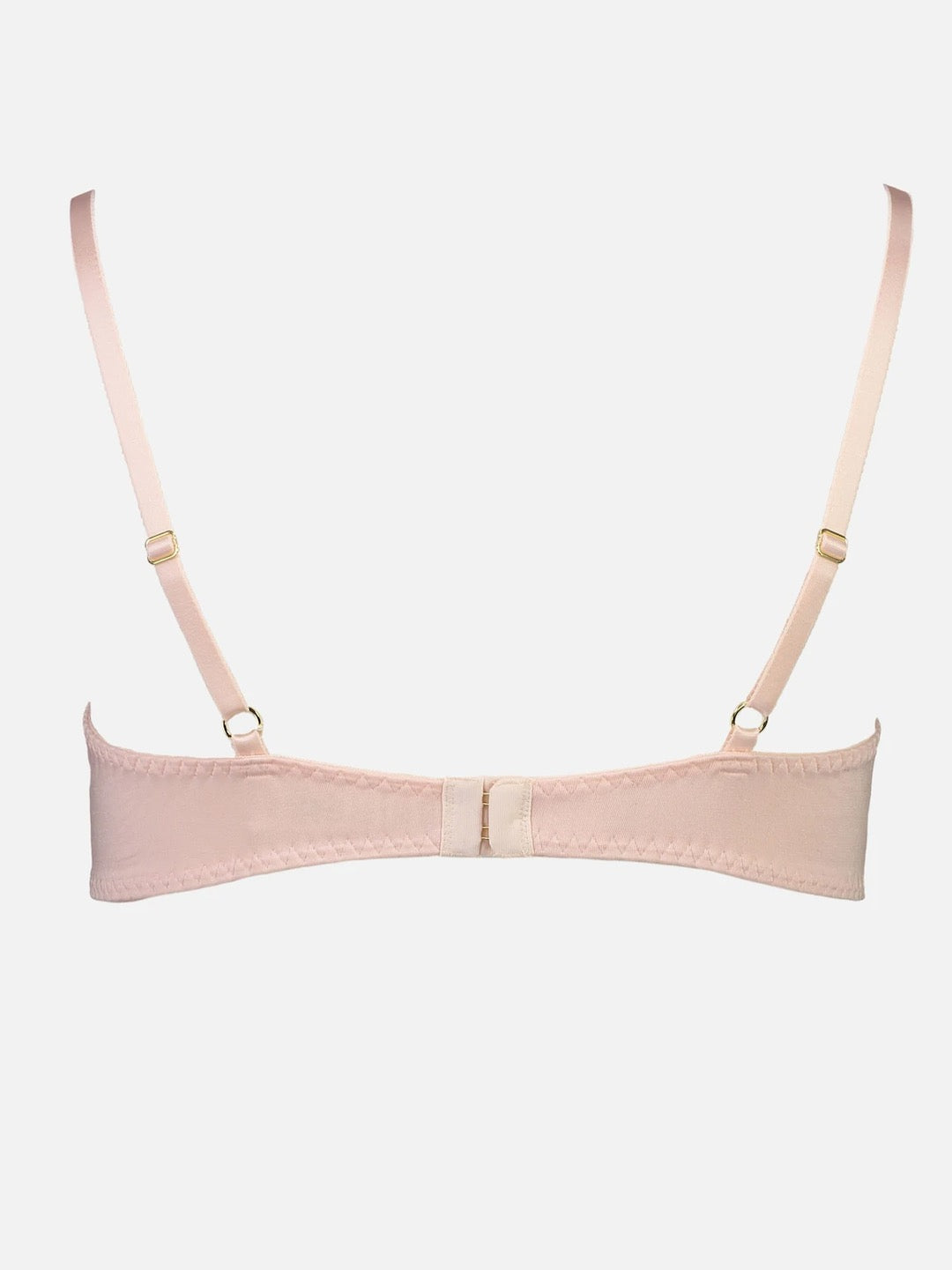 A pink Angela Bra – Rosy with two straps on the back made by Videris.