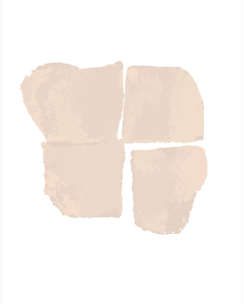 Four pieces of Walker & Bing Greeting Cards – Heart Block on a white background.