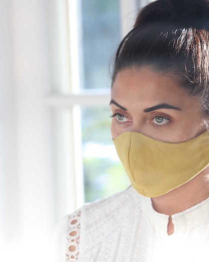 Terracotta Linen Face Mask - Peppin.